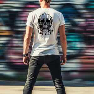 Graphic Skull white