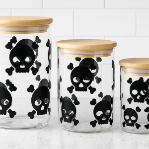 Skull Glass Jar